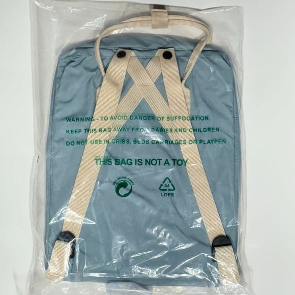 Fjallraven Kanken Original Backpack in color Sky Blue / Light Oak, NWT - Picture 5 of 6